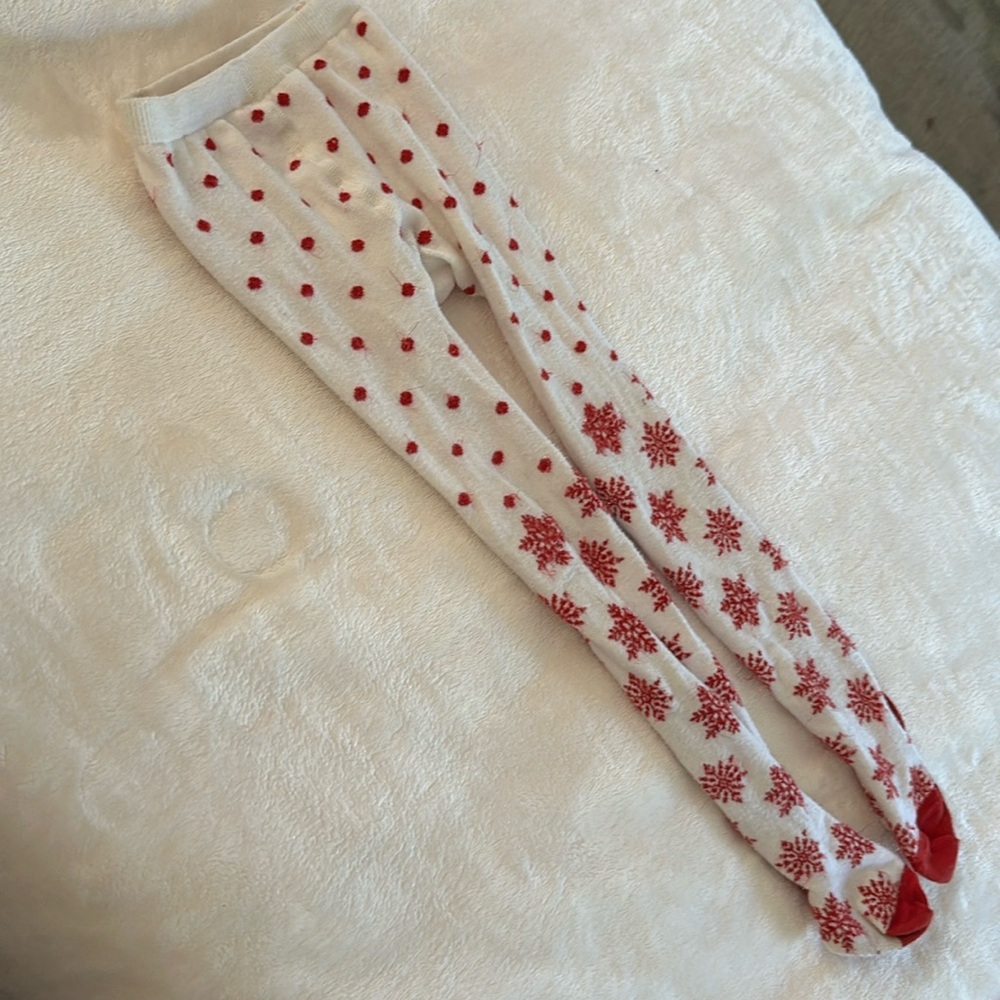 Snowflake tights by Hanna Andersson 90/100 (3-4yr)